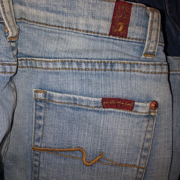7 FOR ALL MANKIND bootcut low rise cotton jeans/NO OFFERS. they are 20.! - Picture 4 of 6